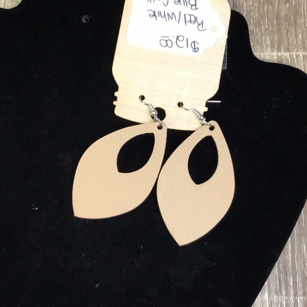Red White & Blue Cork Earrings (1jj)